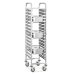SS GN Pan Trolley with 15 Slots & Lockable Wheels — view 6