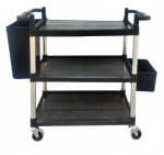 Spares for ABS Plastic Black 3 Layer Service Trolley - Black Plastic Lockable Bin Big — view 3