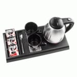 Electric ABS Tray with Straw, Sachet Holder & Inbuilt Socket for Kettle Heating — view 4