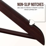 Natural Wooden Premium Walnut Brown Hanger — view 8