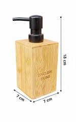 Wooden Bamboo Liquid Soap/Sanitizer Dispenser with Black Cap - 250ml — view 2