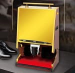 Electric Tall Shoe Polish Machine with Heavy Back Board & Mirror Finish - Gold — view 4