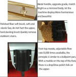 Electric Tall Shoe Polish Machine with Heavy Back Board & Mirror Finish - Gold — view 6