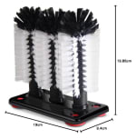 Plastic Triple Brush - Deep Cleaner for Large Cups/Bottles/Glasses with Hard Bristles 23cm — view 2