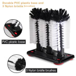 Plastic Triple Brush - Deep Cleaner for Large Cups/Bottles/Glasses with Hard Bristles 23cm — view 4
