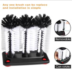 Plastic Triple Brush - Deep Cleaner for Large Cups/Bottles/Glasses with Hard Bristles 23cm — view 5