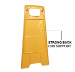 Virgin Plastic Yellow Sign Board with Double Sided Text - "Caution Wet Floor" — view 4