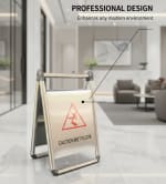 SS Sign Board with Double Sided Text - "Caution Wet Floor" — view 5