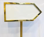 Golden Arrow Shaped Direction Board with Round Pole — view 5