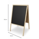 Wooden Double Sided Writing Board with Chalk, Marker & Duster - 1 Side Chalk + 1 Side Marker Writing Options — view 2