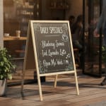 Wooden Double Sided Writing Board with Chalk, Marker & Duster - 1 Side Chalk + 1 Side Marker Writing Options — view 3