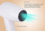 Electric Wall Mountable Hair Dryer 1200W - White — view 6