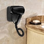 Electric Wall Mountable Hair Dryer 1300W - Black — view 3