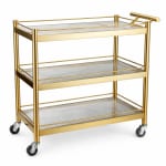 Ultra Premium 3 Layers Golden Rectangle Service Trolley - New Model — view 3