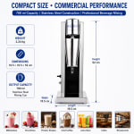 Electric SS Milk/Cocktail/Lassi Shaker - Single — view 2