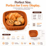 Lite Square Shaped Polyrattan Basket - Walnut Brown — view 2