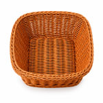 Lite Square Shaped Polyrattan Basket - Walnut Brown — view 7