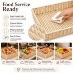 Heavy Rectangle Shaped Polyrattan Basket (1/1 Full Size) & Metal Wire - 53x32x8cm — view 3