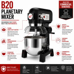 Electric Planetary Mixer with 3 Whisk Attachments & Safety Guard - Black Body | Gear Model — view 3