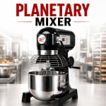 Electric Planetary Mixer with 3 Whisk Attachments & Safety Guard - Black Body | Gear Model — view 5