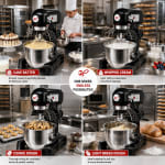 Electric Planetary Mixer with 3 Whisk Attachments & Safety Guard - Black Body | Gear Model — view 6