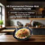 Wooden Handle Iron Wok — view 6