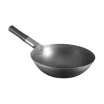 Black Handle Metal Wok witth Ultra Heavy Rubber Grip — view 1