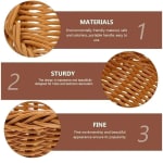 No.16 Heavy Square Shaped Polyrattan Basket with Metal Wire 24x8cm - Walnut Brown — view 5