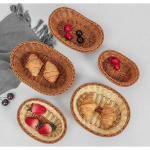 Heavy Boat Shaped Polyrattan Basket with Metal Wire - Small — view 5
