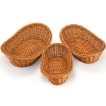 Heavy Boat Shaped Polyrattan Basket with Metal Wire - Small — view 8