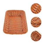 Heavy Rectangle Shaped Polyrattan Basket with Metal Wire - 36x28x9cm — view 7