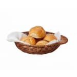 Heavy Round Shaped Polyrattan Basket with Handles & Metal Wire - 20x8cm — view 3
