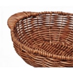 Heavy Round Shaped Polyrattan Basket with Handles & Metal Wire - 20x8cm — view 5