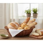 Heavy Round Shaped Polyrattan Basket with Handles & Metal Wire - 20x8cm — view 6