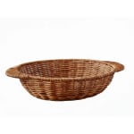 Heavy Round Shaped Polyrattan Basket with Handles & Metal Wire - 20x8cm — view 7