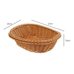 Heavy Oval Shaped Polyrattan Basket with Metal Wire - 17x12x7.5cm — view 2