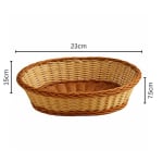 Heavy Oval Shaped Polyrattan Basket with Metal Wire - 23x15x7.5cm — view 2