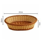 Heavy Oval Shaped Polyrattan Basket with Metal Wire - 37x15x7cm — view 2