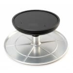 Smooth Rotating Heavy Cake Stand - Aluminium Top | Black Base — view 4