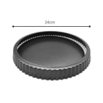 Teflon Pizza Pan Plate with Curvy Edges and Removable Bottom — view 2