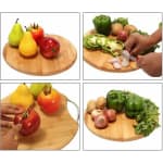 VERATTI Wooden Round Chopping Board with SS Handle and 1.8cm Thickness — view 4