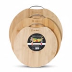 VERATTI Wooden Round Chopping Board with SS Handle and 1.8cm Thickness — view 9