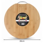 VERATTI Wooden Round Chopping Board with SS Handle and 1.8cm Thickness — view 2