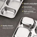 SS Bento/Thali/Meal Box with Lid 5 Compartments — view 4
