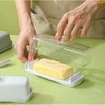 PC Butter Holder Tray with Lid & SS Butter Slicer Knife — view 3