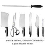 SS Knife Sharpening Rod with Black Handle — view 6