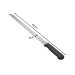 Plastic Black Handle Bread Knife with Small Teeth — view 2