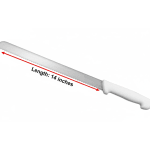 Plastic White Handle Bread Knife with Teeth — view 2