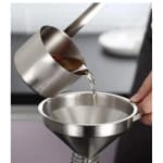 SS Cylindrical Shaped Flat Bottom Oil/Milk Laddle — view 3