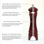 Wooden Pepper Mill - Walnut Brown — view 7